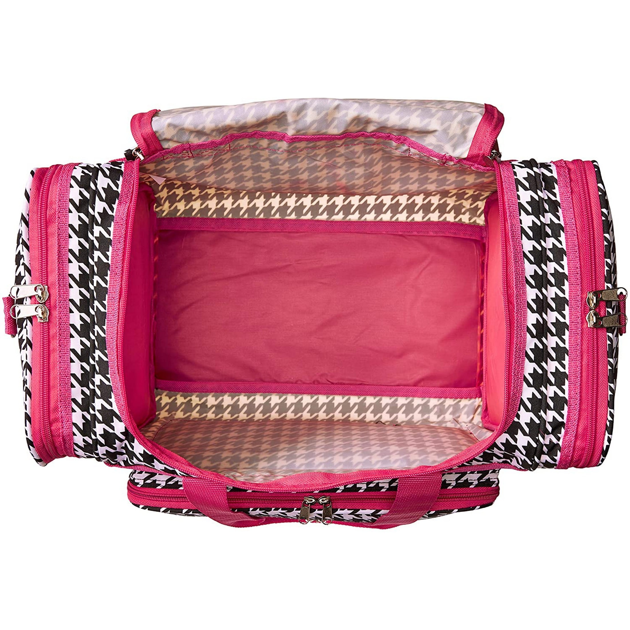 CalBags Fashion Prints, Fuchsia Trim Houndstooth