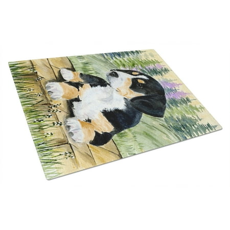 

Caroline s Treasures SS8132LCB Entlebucher Mountain Dog Glass Cutting Board Large 12H x 16W multicolor