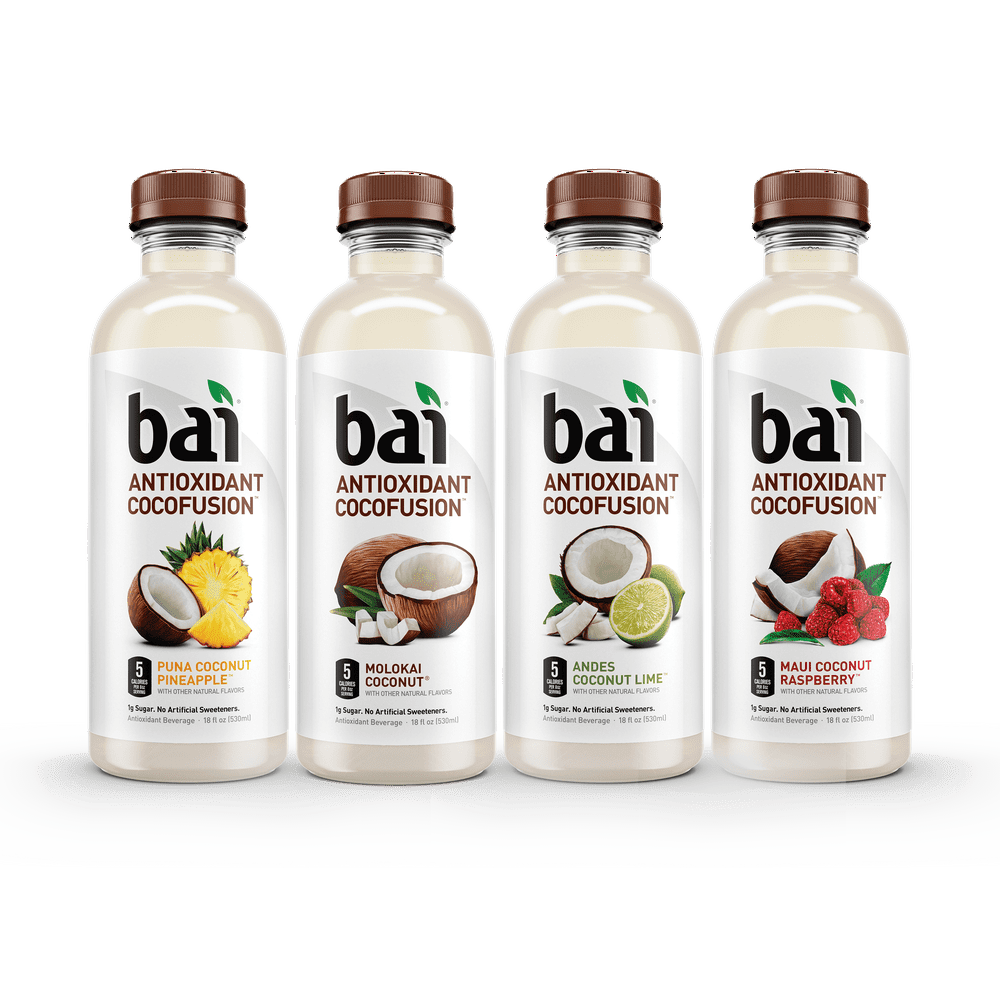 Bai Antioxidant Cocofusions Antioxidant Beverage Variety Pack, 18 fl oz, 12 pack
