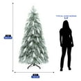 thumbnail image 3 of ModFusion 7.5ft Pre-Lit Flocked Natural Drooping Pampas Christmas Tree with 40 Feathers, Holiday Decoration with 558 PE Branch Tips and 600 Lights, for Home, Office, and Party Decor, 3 of 9