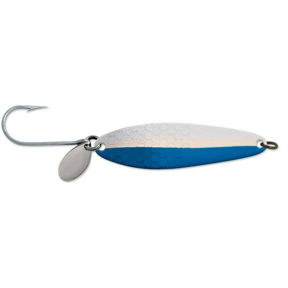 South Bend Sporting Goods Luhr Jensen Coyote Spoon Lure, Nickel/Neon Blue Head, 4-Inch, Blue Strike 207910