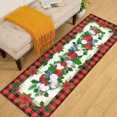MeyJey 2'x6' Christmas Runner Rug, Non Slip Low Profile Indoor