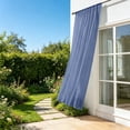 thumbnail image 6 of Roiihwy Navy Outdoor Sheer Curtains, Waterproof Semi Sheer Curtains 96 Inches Long, Light Filtering Curtains for Porch, Pergola, Cabana, Outdoor Patio decor, 6 of 6