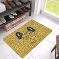 thumbnail image 3 of MKHERT Black Gloves with Silhouette of Reindeer Merry Christmas Doormat Rug Home Decor Floor Mat Bath Mat 30x18 inch, 3 of 3