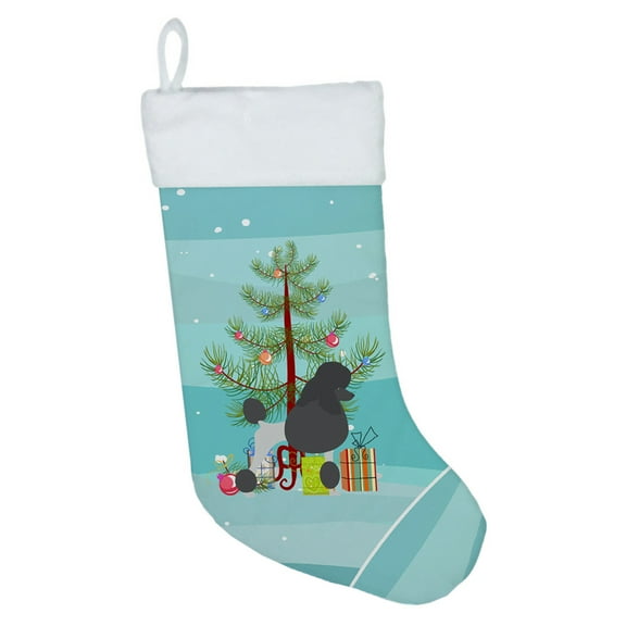 Carolines Treasures BB2957CS Poodle Merry Christmas Tree Christmas Stocking Large multicolor