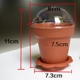 thumbnail image 2 of GOOHOCHY 20PCS White Flower Pot Shape Dessert Cups Plastic Containers with Lid for Cakes Puddings and More, 2 of 8