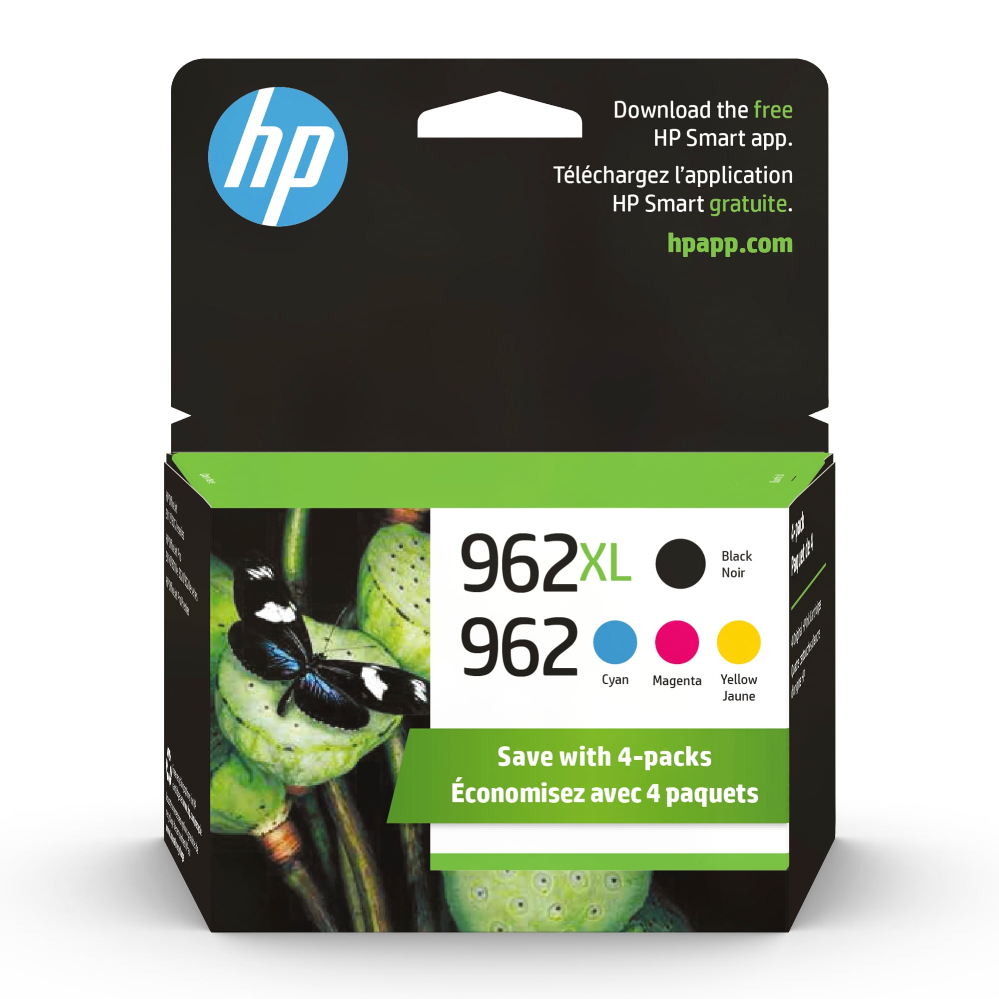 HP 962XL High Yield Ink Cartridges, Twin Black with Cyan HP 962XL High Yield Ink Cartridges, Twin Black with Cyan