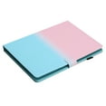 thumbnail image 2 of for Universal 9.5-10.5 Inch, Gradient Color PU Leather Folio Stand Wallet with Card Pockets Soft TPU Shockproof Cover for iPad / Samsung / Amazon Kindle / Lenovo / Onn, Pink+Blue, 2 of 11