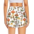 thumbnail image 2 of Lsque Mushrooms Printed Women's Running Shorts with Liner Pockets,Elastic Quick Dry Workout Athletic Gym Yoga Shorts,Womens High Waist Shorts-Large, 2 of 9