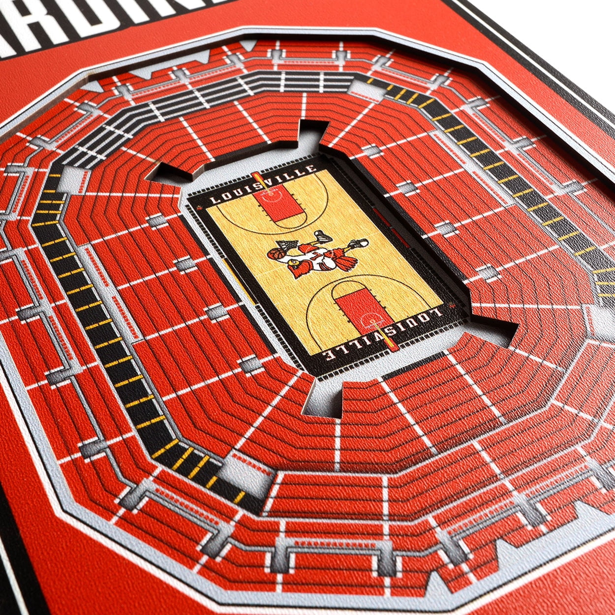 Louisville Cardinals 8'' x 32'' 3D StadiumView Banner