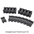 thumbnail image 1 of City Trains Flexible Tracks Forked Straight Curved Soft Rails Track Switch Building Block Bricks Kids DIY High-tech Creative Toy,Stytle B, 1 of 9