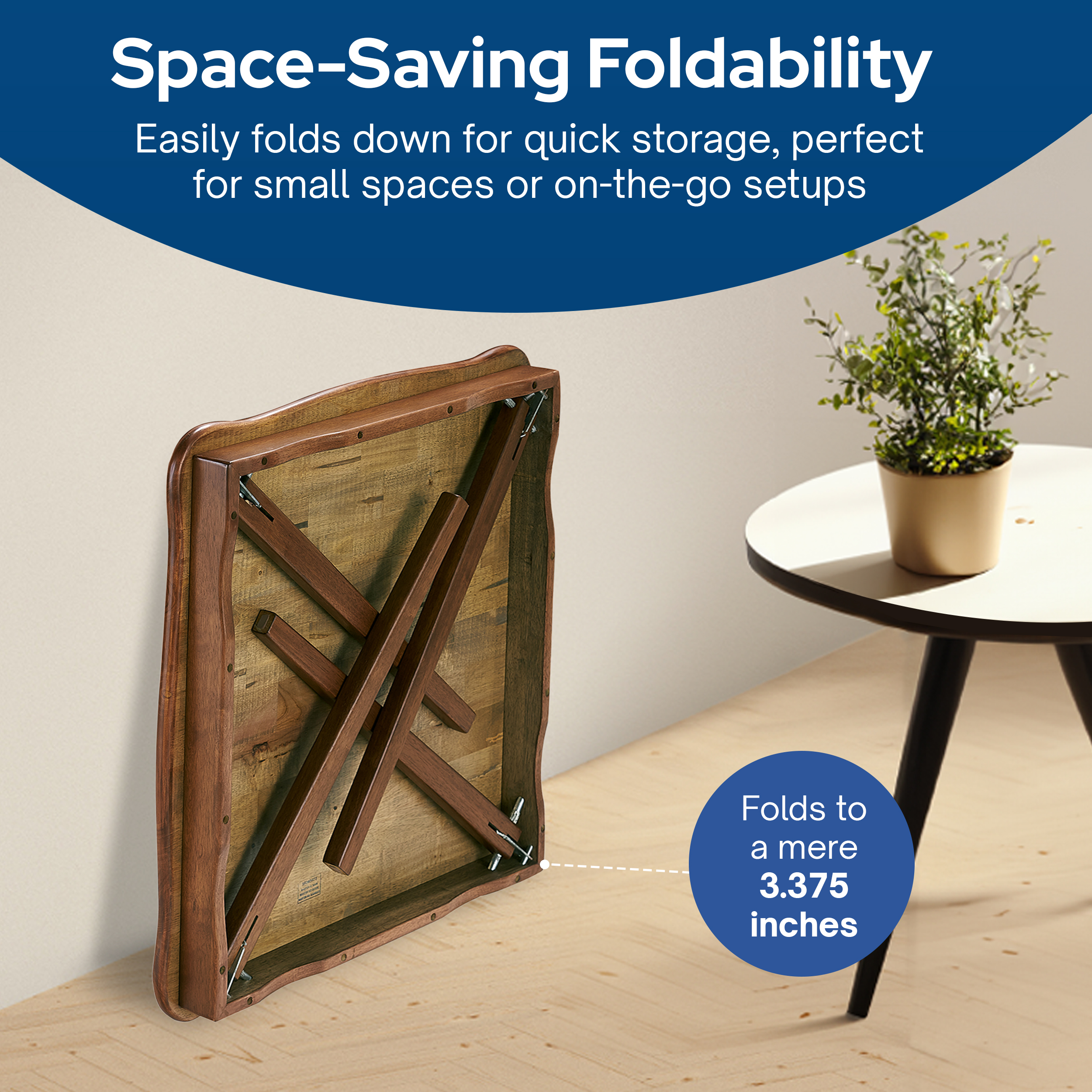 Stakmore Folding Card Table, Cherry Fruitwood photo 4