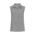 thumbnail image 2 of Posijego Button Down Tank Tops for Women Sleeveless Dressy Casual Blouses Business Office Shirts Workwear, 2 of 7