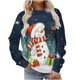 thumbnail image 2 of ICHUANYI Liquidación Mujer Manga Larga Casual Navidad Impresión Cuello Redondo Pullover Sudadera Túnica Tops ICHUANYI WER2023082202953, 2 of 6