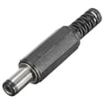 thumbnail image 4 of 15 conectores de alimentación de CC negros de 5,5 x 2,1 mm: 10 conectores rectos con punta de barril para soldar macho y 5 conectores hembra para montaje en panel., 4 of 8