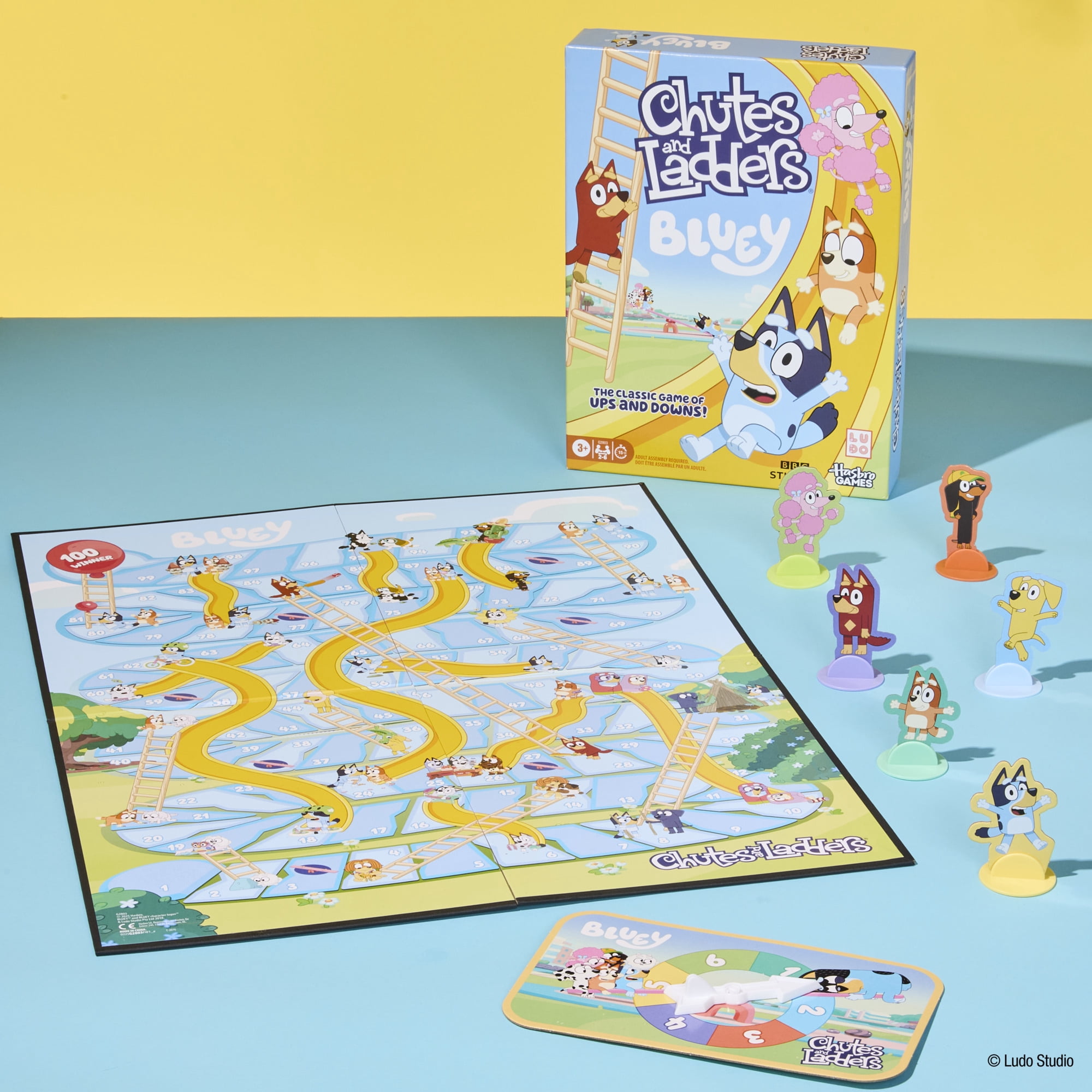 Chutes and Ladders Bluey Edition Kids Board Game, Preschool Games, Gifts for Kids, Ages 3 and up (Walmart Exclusive)