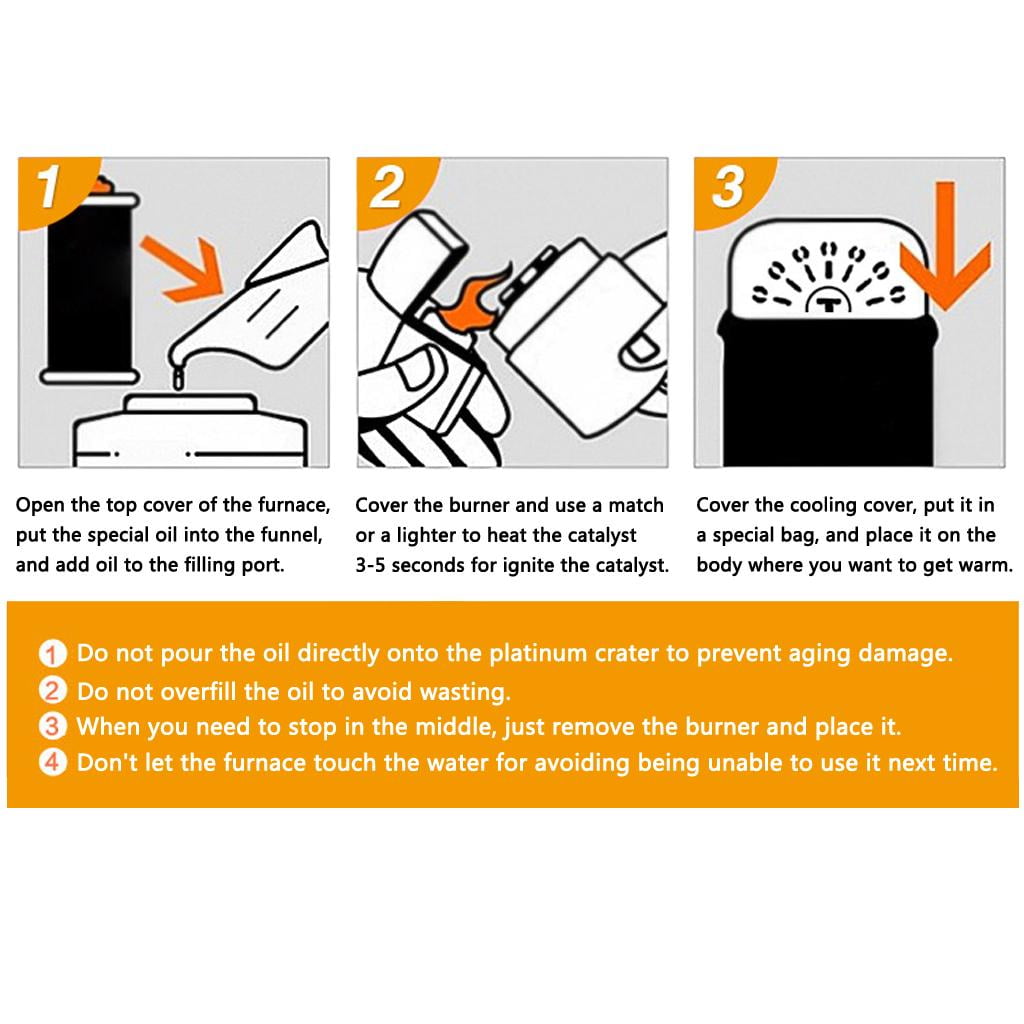 Wswqop 4pcs Handy Small Foot Heaters Hand Warmers Portable Stove for Winter Camping