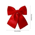 thumbnail image 3 of Velvet Christmas Bows 2-Pack for Tree Decorations and Gift Wrapping - Small Holiday Accents for Wreaths, Crafts, and Party Decor, Perfect for Home Festive Settings(Red), 3 of 6