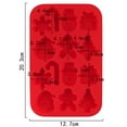 thumbnail image 5 of Hzsb Christmas Silicone Mold 14 Cavities Santa Snowman Tree Cane Gift Box Non-stick Food Grade Easy Release DIY Fondant Chocolate Candy Biscuit Jelly Ice Cake Baking Mold, 5 of 7