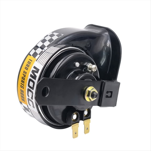 12V Air Motorcycle Horn Loud Electric Air Horn 130dB 510hz Auto Horns Single-Tone for Motorcycle Car for Motorbike Truck,1 x Motorcycle Air Horn,Black