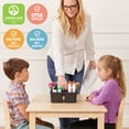 thumbnail image 6 of ECR4Kids 24in x 36in Rectangular Hardwood Table and Two 12in Chairs, Antique White, 3-Piece, 6 of 9