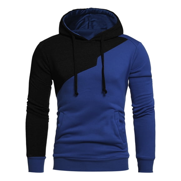 Kagetolytai Mens Hoodie Sweatshirts Autumn and Winter Hooded Men's Sweater Men's Long Sleeve Sweater Top Mens Hoodies Clearance Blue 3X