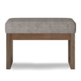 thumbnail image 2 of WyndenHall  Madison 26 inch Wide Contemporary Rectangle Ottoman Bench Distressed Grey Taupe 27"W x 14.4"D x 18.4"H Faux Leather, Foam Faux Leather, 2 of 5