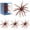 #4 Brown, variant on Floating Sea Urchin Soft Bait, 4 Pack 4.33 in TPR Creature Lure with Reflective Stars, Lure Bait for Black Pits, Bass Fishing Drop Shot Wacky Rig Neko Rig