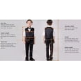 thumbnail image 6 of 3 Pieces Boys' Suit Linen Slim Fit boys Suits Summer Beach Wedding Tuxedo Suit for boys, 6 of 8