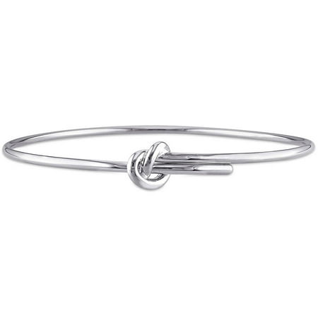Sterling Silver Knot Bangle Bracelet, 8.5