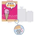 thumbnail image 4 of J2219VDG Jumbo Funny Valentine's Day Card: Ice Cream - With Envelope (Extra Large Version: 8.5'' x 11''), 4 of 5