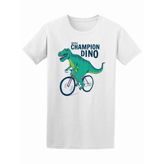 Bicycle Champion Dinosaur T-Shirt Men -Image by Shutterstock, Male XX-Large