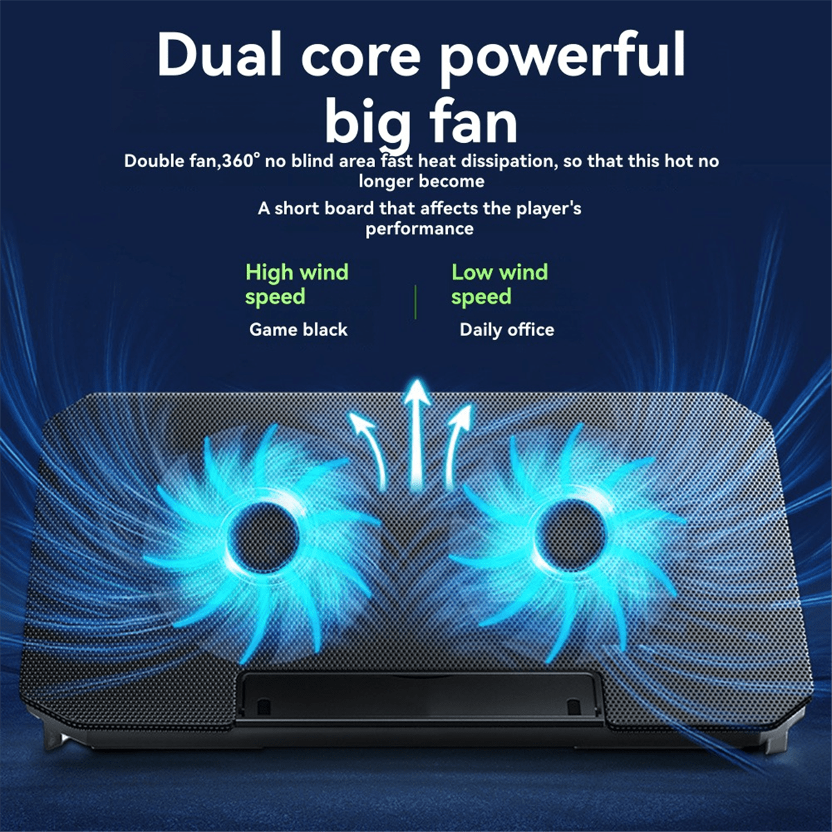 Laptop Cooler Fan Gaming Laptop Cooling Pad with USB Laptop Stand Base for Laptop Cooler Adjustable Angle Wind Speed B,1 * Laptop Cooler Fan