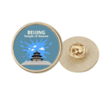 thumbnail image 1 of China Beijing templo cielo orar Broche de oro metálico circular, 1 of 3