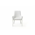 thumbnail image 2 of Limari Home Robin 18"  Stainless Steel/Bonded Leather Dining Chair in White, 2 of 8