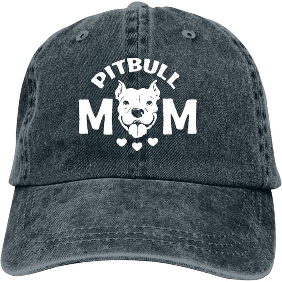 Pitbull Mom Baseball Cap Vintage Adjustable Washed Hats Cowboy Hats Denim Dad Hat for Men Women Boy Girl