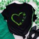 thumbnail image 2 of Camiseta de mujer Camisetas divertidas y lindas de manga corta Día de San Patricio Camiseta de regalo Tops Blusa Regalo para parejas Pompotops  hfajkhk126843, 2 of 8