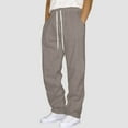 thumbnail image 2 of GHSOHS Mens Casual Cargo Sweatpants Fleece Lined Joggers Pants High Waisted Drawstring Relaxed Fit Cargo Sweat Pants Sports Trousers, 2 of 6
