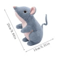 thumbnail image 2 of Giant Realistic Rat Stuffed Toy - Soft Fabric Hamster Plush Decor, Cute Lifelike Mouse Plushie with Tail, Birthday Gift for Animal Lovers 9.8in, 2 of 4