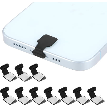 USB C Dust Plug 10 Pieces Silicone Charger Protector USB C Port Cover Anti Dust Charging Port Plug Covers Anti-Lost USB C-Type Cap Removable Adhesive Cell Phone Cleaning Plug for Mobile Phone Laptop
