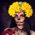 thumbnail image 4 of RKSTN halloween decroations Halloween Skull Ornament For The Dead Ghost Festival Hair Hoops Ghost Festival Stained Rose Headbands Festival Party, 4 of 6
