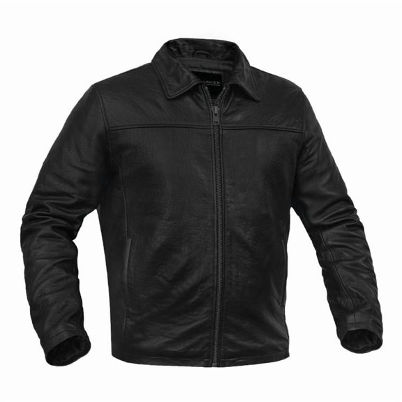 Daniel Smart Mens Motorcycle Leather Jacket Lambskin Leather Jacket for Men with Shirt style Collar & Multipurpose Pockets