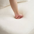 thumbnail image 4 of Queen Size White Floor Sofa with 4 Pillows, Plush Fabric Futon Sofa Couch, High-Density Foam Folding Mattress for Living Room,Guest, Bedroom,No Assembly Required, 4 of 8