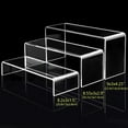thumbnail image 3 of Uanit 6Pc Acrylic Display Rack Storage Clear Stands Shelf for 6Pcs Multi Layer Home Textile Storage, 3 of 3