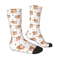 thumbnail image 4 of Yiaed Squirrel And Rose Print Great elasticity Crew Socks Sports socks for Men and Women, 4 of 5