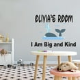 thumbnail image 2 of I am Big and Kind Whale Inspirational Customised Name Wall Decals - Kids Learning Cartoon Creative Motivational-Self Adhesive -Easy to apply and Cost Effective- Size : 20" x 14"., 2 of 4