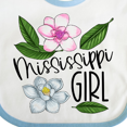 thumbnail image 4 of Inktastic Mississippi Girl Magnolia Flowers and Leaves Girls Baby Bib, 4 of 4