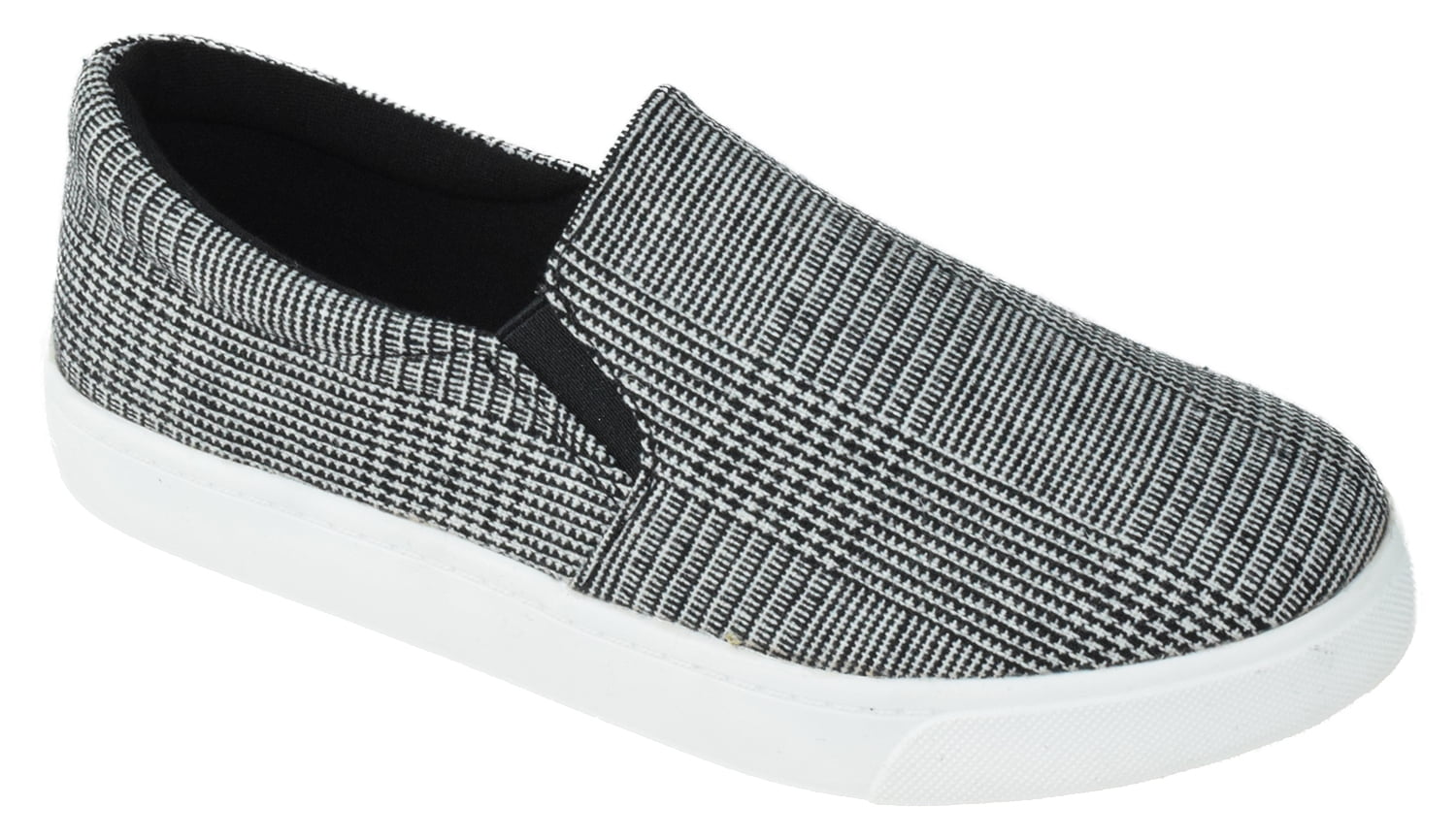 black soda slip on shoes