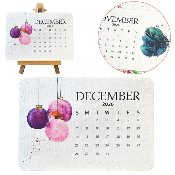 CCOCC Love Seed Calendar 2026 Eco-Friendly Plantable Seed Calendar for Gardening Green Living Home Decor and Gifts