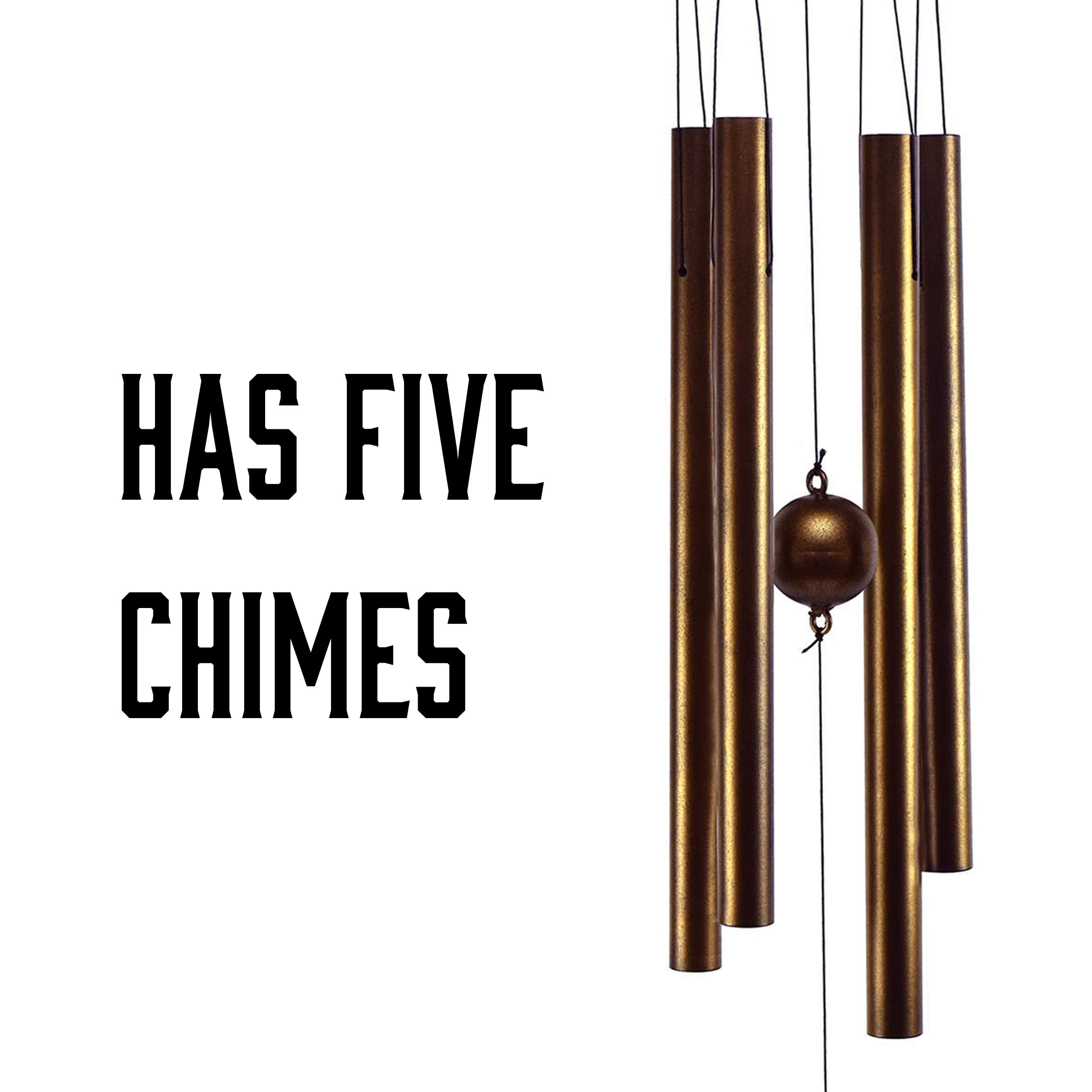 Rivers Edge Products Rivers Edge Products 40" Brass Wind Chime for Outside - Weather-Resistant Soothing Metal Wind Bell - Western Animal Outdoor Decor for Patio, Garden, Porch, Cabin - Horse Bronze